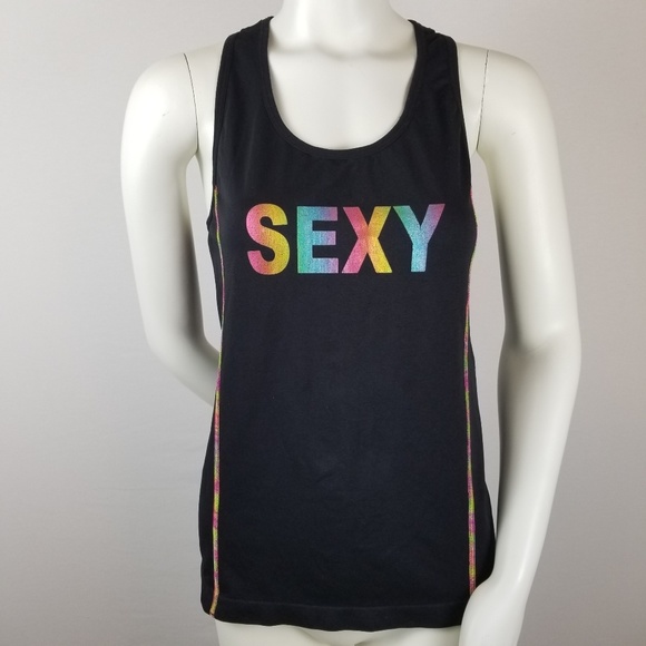 Neon Mascara Tank JR Athletic Work Out  Medium - Picture 1 of 6